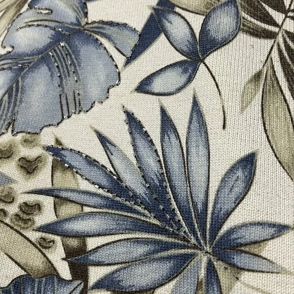 Alfred Dunner Women’s Vintage Knit Sweater Beaded Size 2X Floral Short Sleeves - Picture 5 of 8